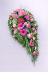 Funeral Flowers | Teardrop Sprays | Contemporary Pink Teardrop Spray