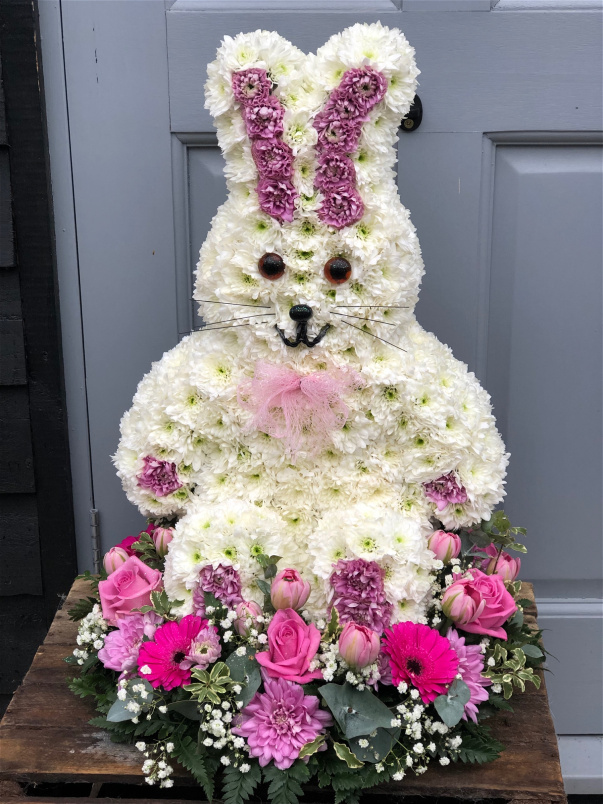 Funeral Flowers | Personal Tributes | 3d Rabbit Pink