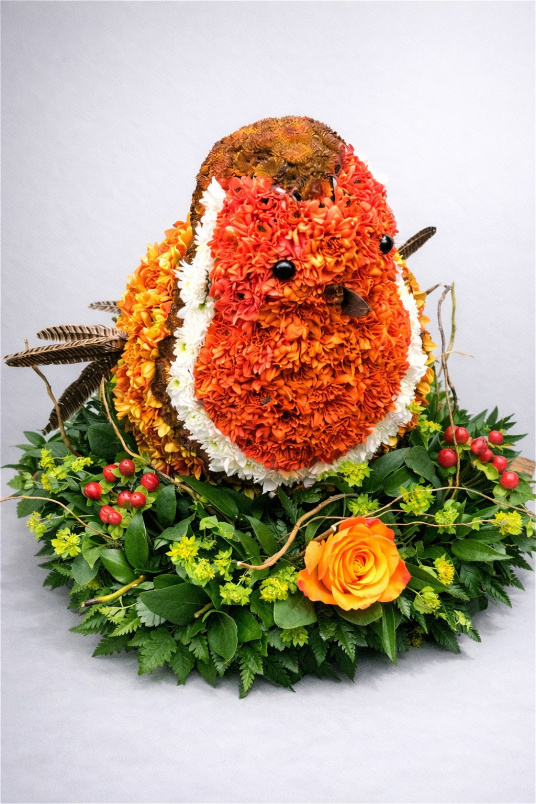 Funeral Flowers | Personal Tributes | 3d Robin Funeral Tribute