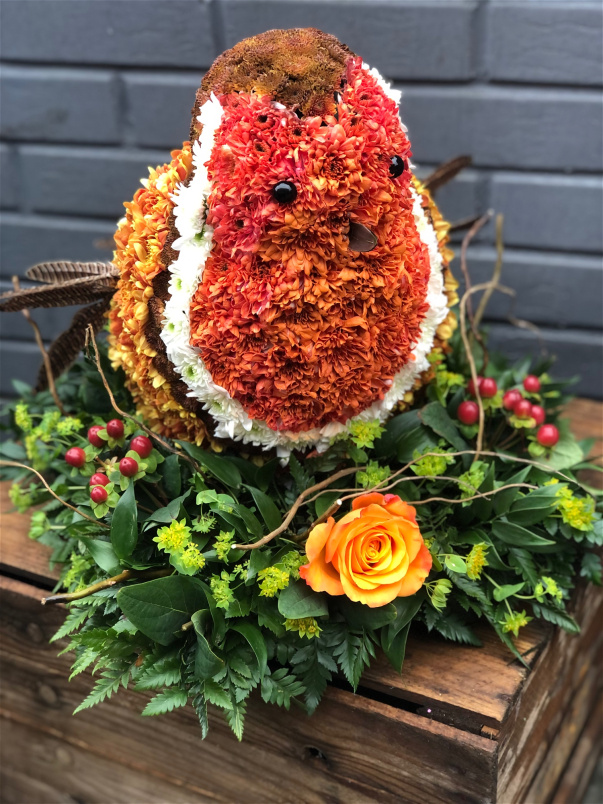 Funeral Flowers | Personal Tributes | 3d Robin Funeral Tribute