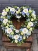 Funeral Flowers | Heart Tributes | Blue Open Heart