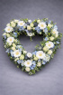 Funeral Flowers | Heart Tributes | Blue Open Heart