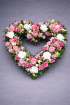 Funeral Flowers | Heart Tributes | Pink Open Heart