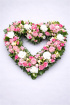Funeral Flowers | Heart Tributes | Pink Open Heart