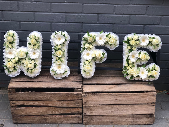 Funeral Flowers | Funeral Letters | WIFE Vintage Style Letters