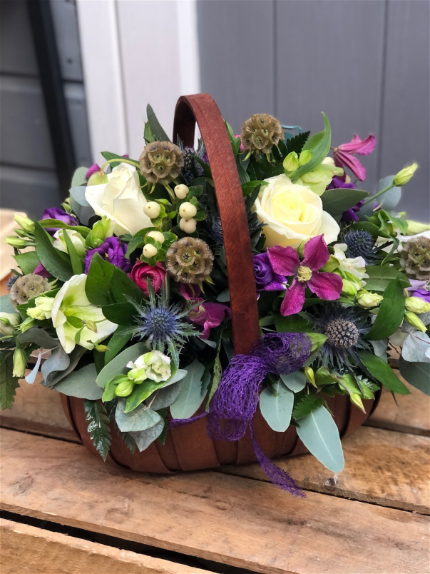 Autumn Flowers | Seasonal Basket | Amber Autumn Basket