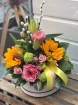 Gift Flowers | Vanilla Blue Hat Box