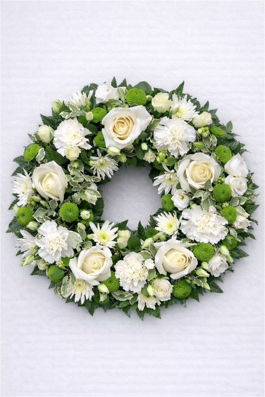 Funeral Flowers | Wreaths | White Floral Wreath
