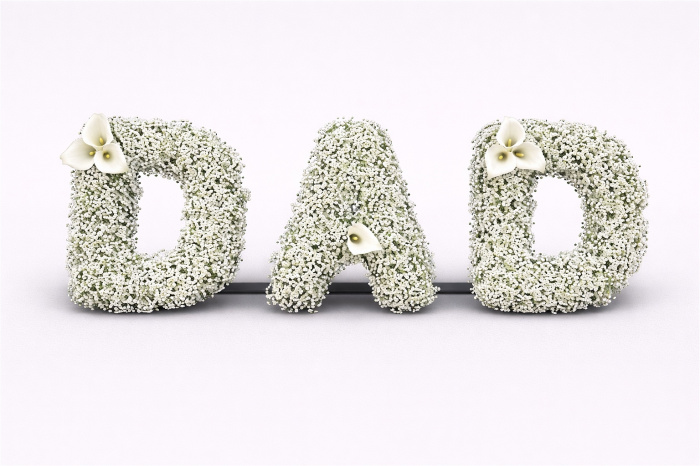 Funeral Letters | DAD Gypsophlia Letters