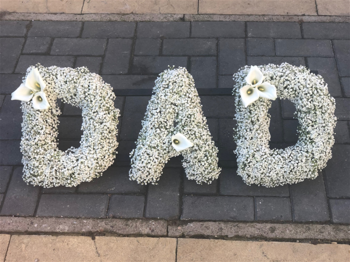 Funeral Letters | DAD Gypsophlia Letters