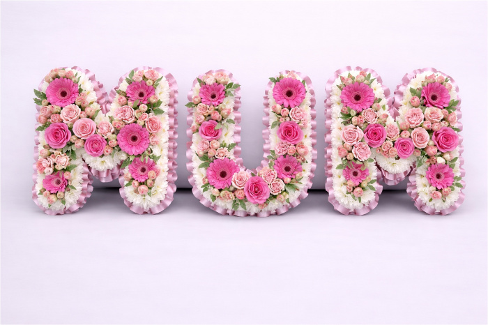 Funeral Flowers | Funeral Letters | Mum Vintage Style Letters