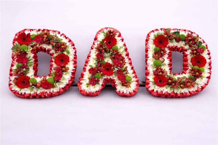 Funeral Flowers | Funeral Letters | Dad Vintage Style Letters