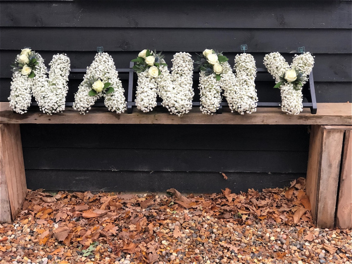 Funeral Flowers | Funeral Letters | NANNY Gypsophlia Letters