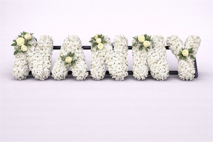 Funeral Flowers | Funeral Letters | NANNY Gypsophlia Letters