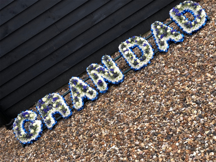 Funeral Flowers | Funeral Letters | Grandad Vintage Style Letters