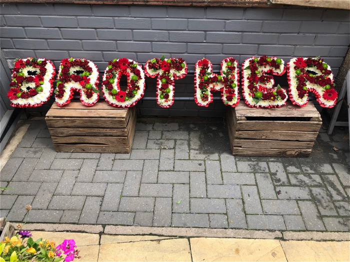 Funeral Flowers | Funeral Letters | Brother Vintage Style Letters