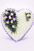 Funeral Flowers | Heart Tributes | Purple Based Heart