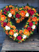 Funeral Flowers | Heart Tributes | Autumn Open Heart