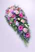 Funeral Flowers | Teardrop Sprays | Pink & Lilac Teardrop Spray