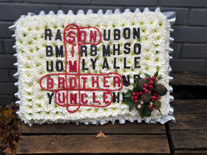 Funeral Flowers | Personal Tributes | Word Search Tribute