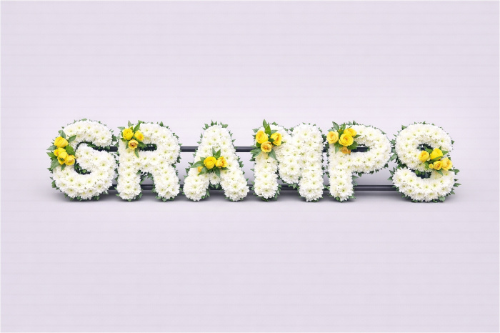 Funeral Flowers | Funeral Letters | GRAMPS Foliage Edged Tribute