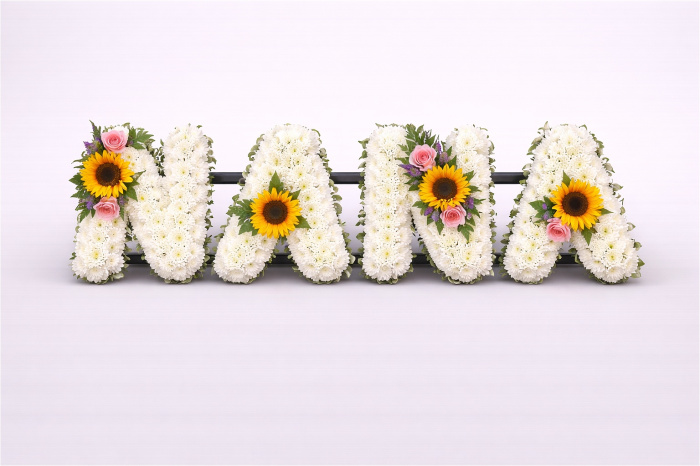 Funeral Flowers | Funeral Letters | NANA TRIBUTE Foliage Edge
