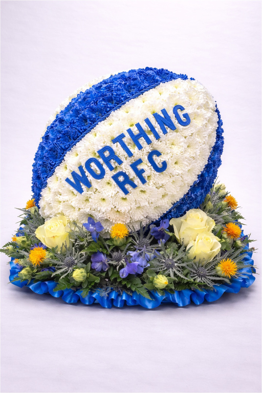 Funeral Flowers | Personal Tributes | Sport Themed Funeral Tributes | Rugby Ball