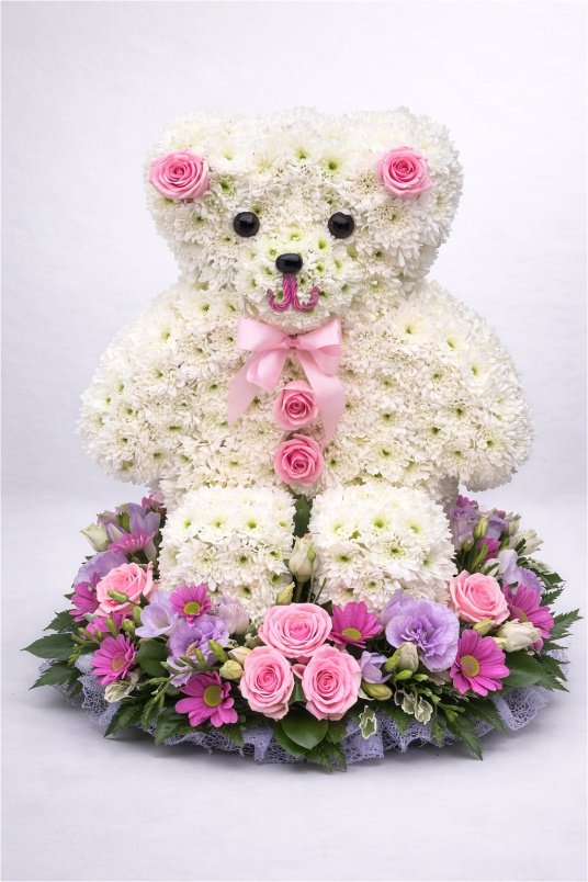 Funeral Flowers | Personal Tributes | Teddy Bear - White