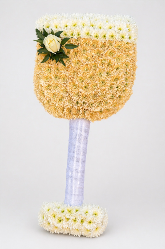 Funeral Flowers | Personal Tributes | Wine Glass