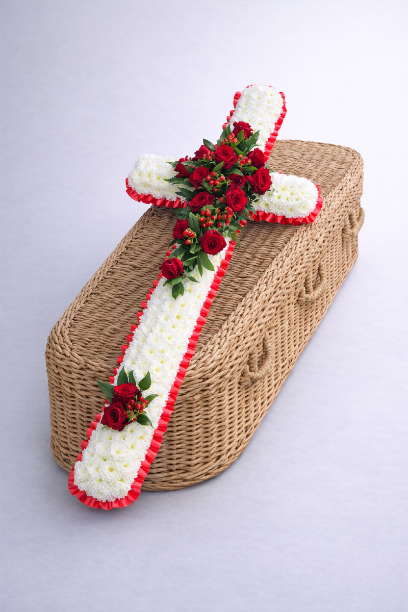 Vanilla Blue Flowers | Colchester | Funeral Flowers Colchester Funeral Tributes Sympathy Flowers