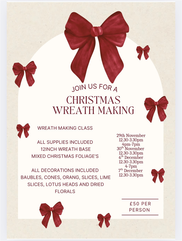 Christmas Wreaths | Workshops | Christmas Wreath Workshop