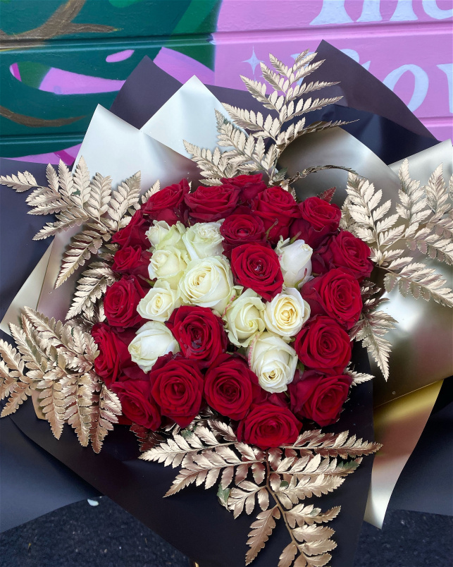 Valentines Day  | Valentines Red Rose Initial