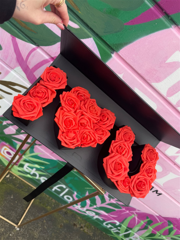 Hat Boxes  | Roses | I Love You artificial florals