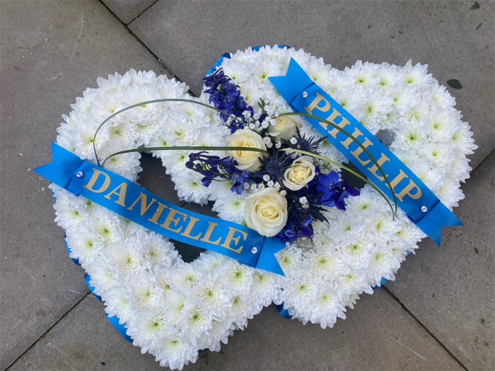 Funeral Tributes  | Double open heart
