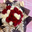 Shop by Price £100-£150 | Red and White Roses with Gold