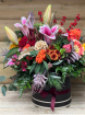 Christmas Flowers | Christmas Hat Box Arrangement