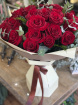 Bouquets | Christmas Flowers | Valentine Flowers - Hand Tied Bouquet | Ruby Reds Rose Bouquet