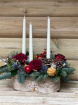 Christmas Flowers | Table arrangement in birch pot