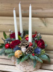 Christmas Flowers | Table arrangement in birch pot