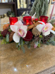 Christmas Flowers | Table arrangement in ceramic oval pot