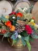 Christmas Flowers | Christmas Hat Box Arrangement