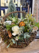 Christmas Flowers | Wicker Mossed Basked Oval