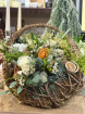 Christmas Flowers | Wicker Mossed Basked Oval