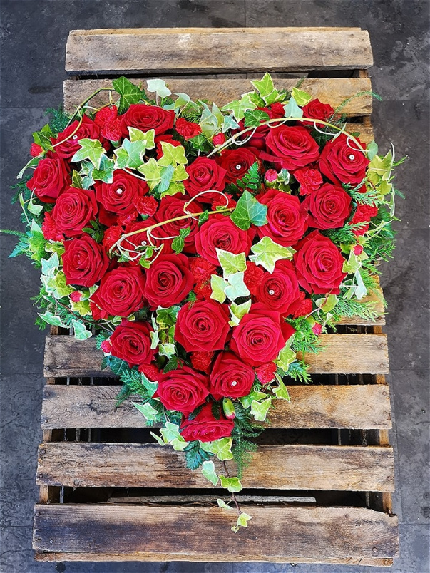 Funerals | Luxury Rose and Ivy Heart