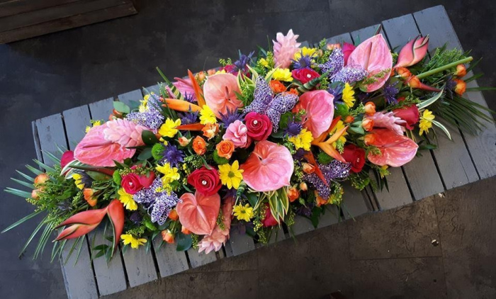 Sympathy | Vibrant Tropical Coffin Spray