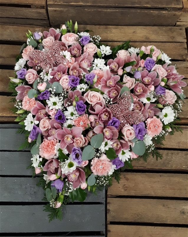 Sympathy | Luxury Rose and Orchid Heart