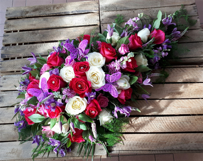 Funerals | Luxury Rose and Veronica Teardrop