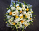 Funerals | Luxury Rose and Lisianthus Posy Pad