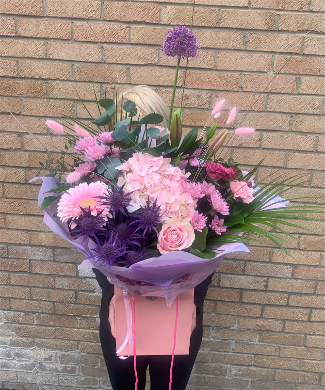 Bouquets | Pink and Mauve Hand-Tied Bouquet