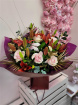 Valentines Collection | Romance Rose and Lily Bouquet in Pink and Red